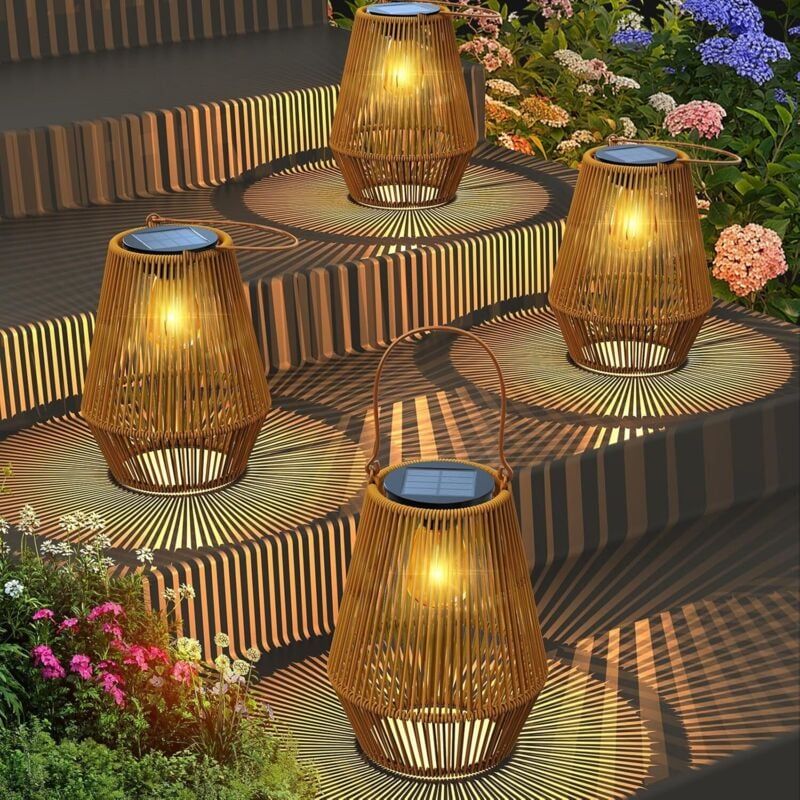 3er-set Solarbetriebene Außenlaternen, Ip44 Wasserdicht, Ideal Für Partys, Weihnachten Und Feste, Stimmungsvolle Beleuchtung