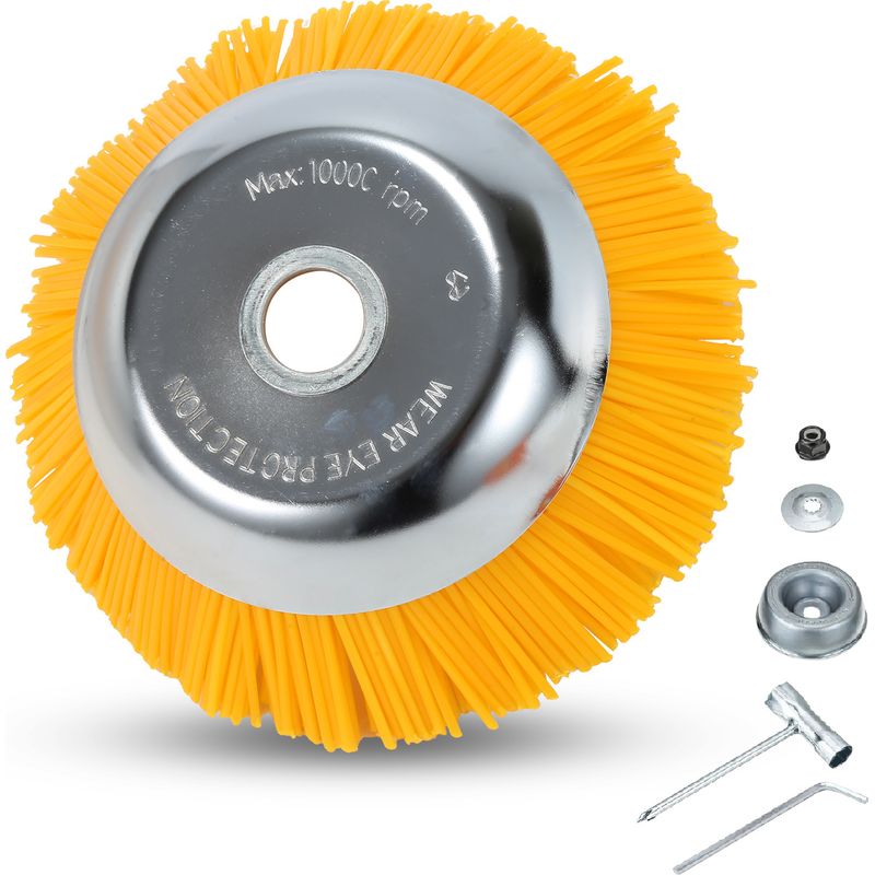 Randaco Unkrautbürste 1-4 Stück Rasenmäherbürste Nylon Zubehör 25,4 X 200 Mm - 1er-pack