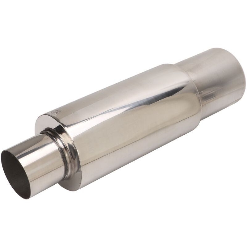 Auspuffschalldämpfer-resonator Aus Edelstahl, 2,5-zoll-einlass, 3,5-zoll-auslass, Endrohr, Universell Für Pkw, Kfz-ersatzteil