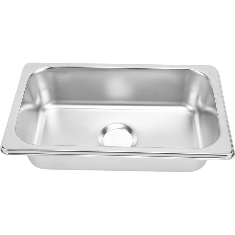 Rechteckige Küchenspüle Aus Edelstahl Rv 304 Mit 40-mm-abfluss Für Boote, Wohnwagen, Yachten Und Wasserfahrzeuge. Poliertes Design Gr-1465
