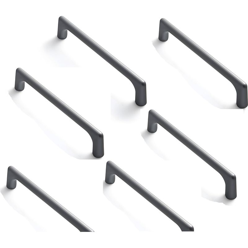 Möbelgriff, Küchenschrankgriff, Schrankgriff, 128 Mm, Grau, Dunkel, Küchenschrankgriffe, Moderne Zinklegierung Mit Schrauben, Praktisch Und Komfortabel