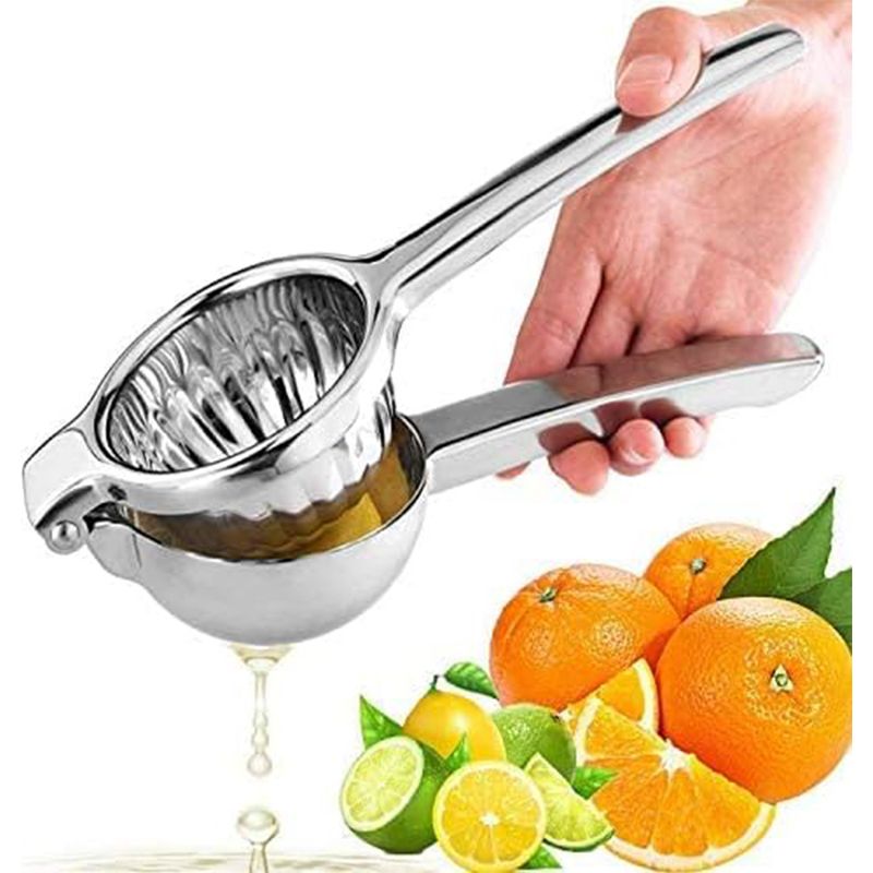 Extra Große Zitruspresse, Robuste Zitronenpresse (edelstahl), Manuelle Zitruspresse Aus 18/10-edelstahl Für Zitronen, Orangen Oder Andere Früchte, Spülmaschinenfest