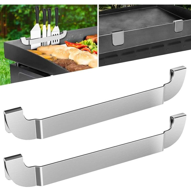 Set Mit 2 Magnetischen Edelstahl-spatelhaltern, 10 Zoll, Zubehör Für Blackstone-flachgrills Und Grillplatten