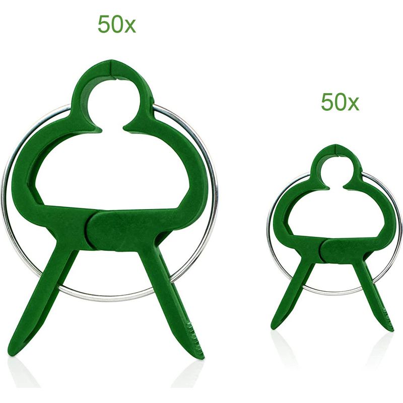100 Gartenclips Für Tomaten, Rosen, Gurken Und Kletterpflanzen – Stabile Clips Zur Befestigung Von Kletterpflanzen