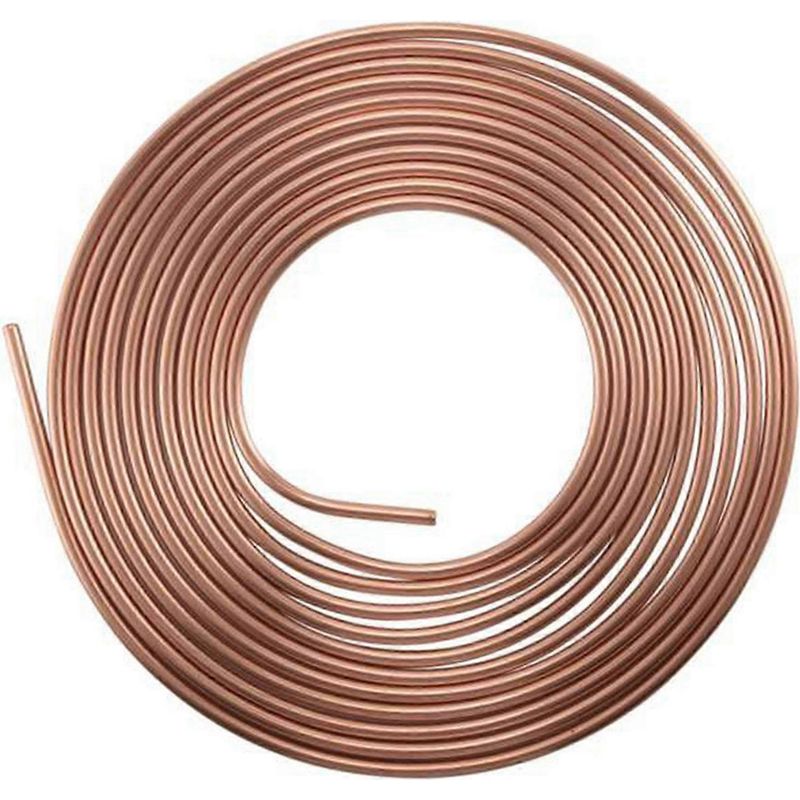 7,62 M Langes Kupfer-nickel-rohr Mit Muttern Für Bremsen Und Leitungen. Kupfer-nickel-rohrrolle, 6,35 Mm Außendurchmesser.
