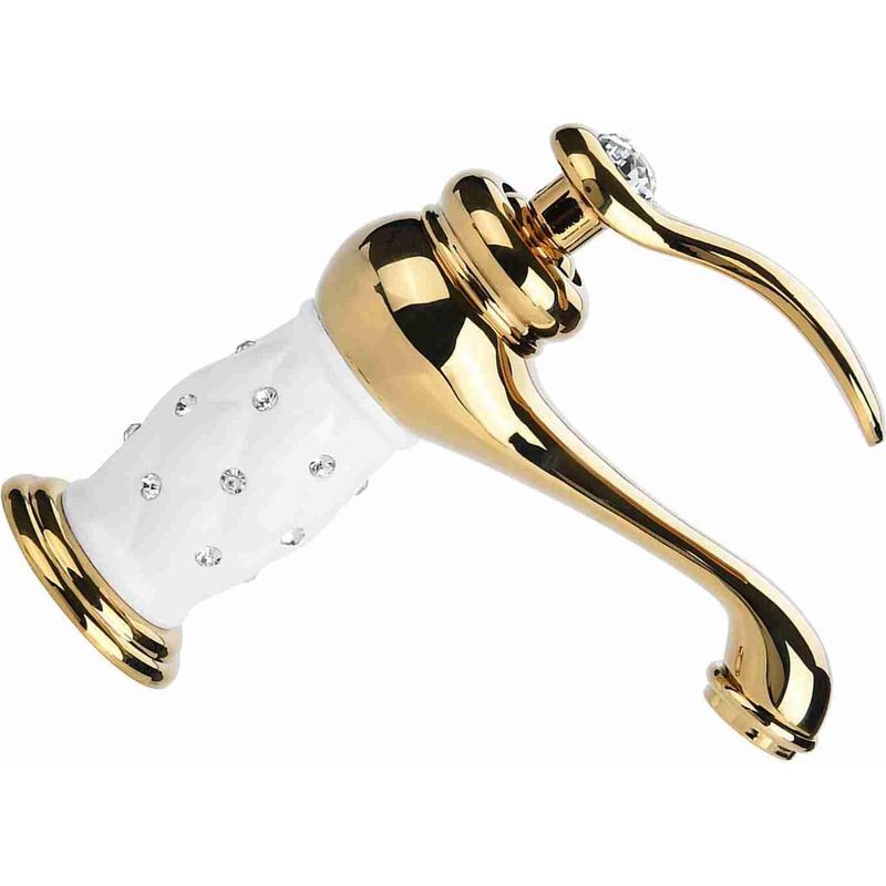 Ccykxa Waschtischarmatur Mit Zubehör, Waschtischarmatur Aus Massivem Messing Für Badezimmerwaschbecken, Modernes Design, Verchromte, Lackierte Kupfer-badarmatur (gold)