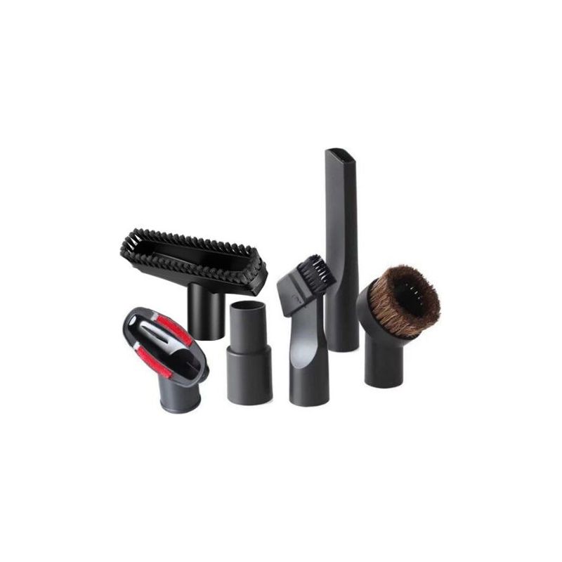 Set Mit 6 Universellen Staubsaugerzubehörteilen – 2-in-1 Pp-saugköpfe, Rundbürste Ø 32 Mm –