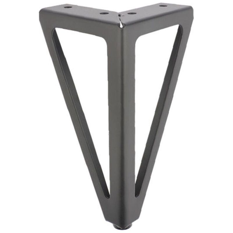 Set Mit 4 Ersatz-möbelfüßen Aus Metall - Schwarz - 15 Cm - Für Möbel, Schränke, Sofas, Möbelfüße.