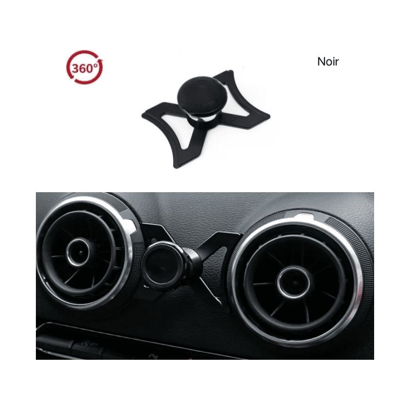 Magnetische Handyhalterung Für Audi A3, S3, Rs3 Und 8v – 360° Drehbar – Einfache Montage Am Lüftungsschlitz – Schwarze Aluminiumlegierung