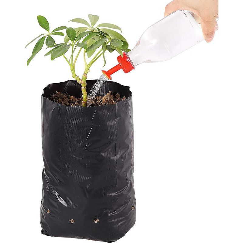 100er-packung Atmungsaktive Pflanzsäcke (24 X 31 Cm) – Schwarze, Wurzelfeste Pflanztöpfe Aus Gewebe – Ideal Für Obst, Gemüse Und Blumen – Fördert Das Wachstum