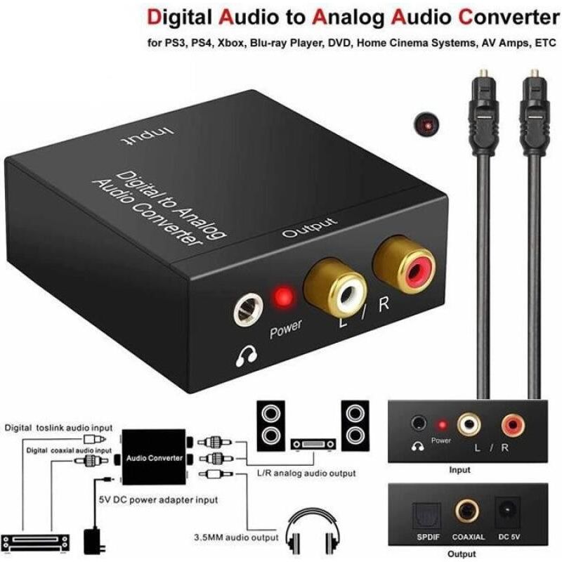 192-khz-digital-analog-wandler (dac), Spdif-optisch-koaxialer Stereo-aux-audio-adapter -