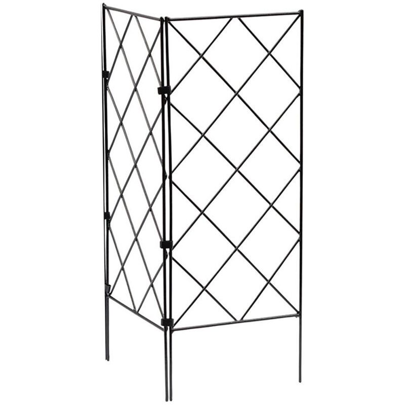 Set Aus 3 Faltbaren Rankgittern Für Kletterpflanzen, Wandhalterung Aus Metall Und Eisen, Ideal Für Den Anbau Von Blumen Und Gartenpflanzen.