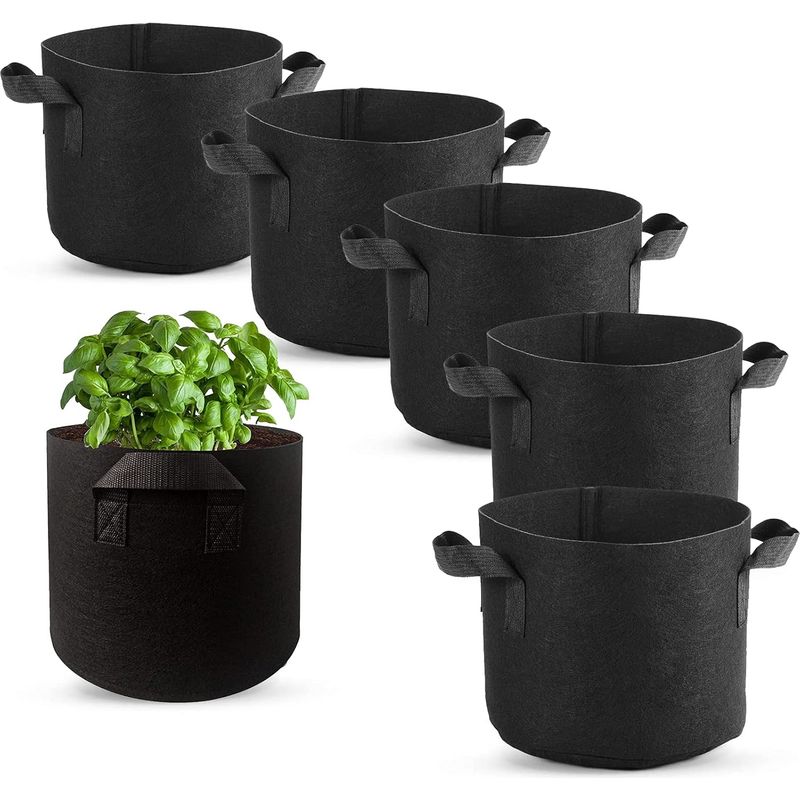 Pflanzsack, Vliesstofftopf Mit Griffen Zum Anpflanzen Von Kartoffeln, Tomaten, Erdbeeren, Gemüse, Blumen Und Pflanzen (7 Gallonen)