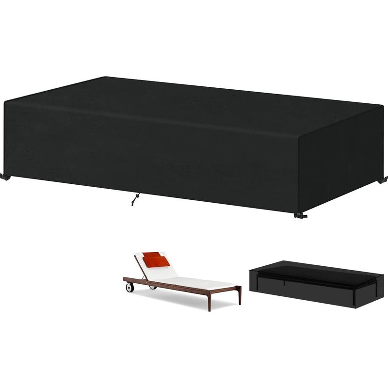 Universelle Sonnenliegenabdeckung 200 X 68 X 30 Cm – Schutz Für Alle Vier Jahreszeiten (wasser-, Uv-, Wind- Und Staubabweisend) – Strapazierfähiges Oxford-gewebe – Schwarz