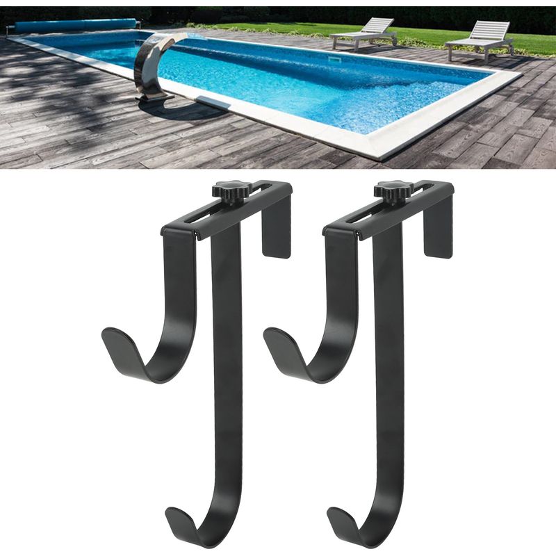 Set Mit 2 Verstellbaren Haken Für Poolabsperrungen Und -zäune, Schlauchhalterungen Und Sicherheitszubehör
