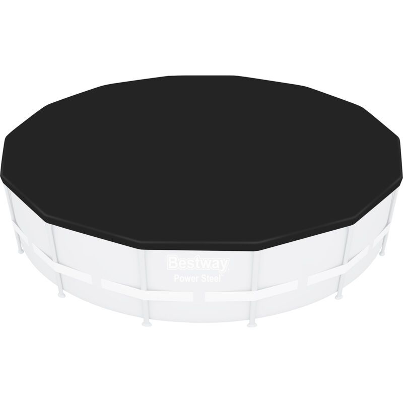Runde Abdeckung Für Aufblasbare Pools – Durchmesser 396 Cm – Aus Strapazierfähigem Pvc (170 G/m²) Mit Ablauflöchern – Kompatibel Mit Bestway-pools Und Ähnlichen Modellen