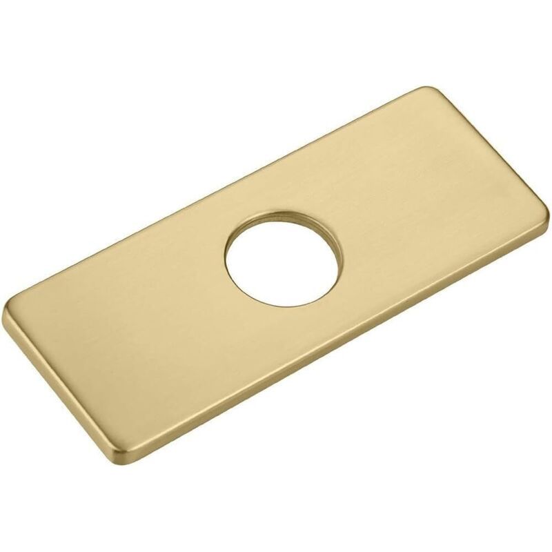Edelstahl-armaturplatte Für Einlocharmatur Als Basis Für Seifenspender Oder Zubehör, 15,2 Cm (gold)
