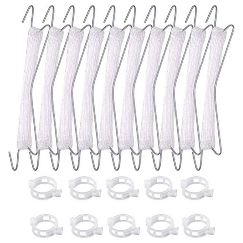 Set Mit 10 Tomatenhaken Inklusive Schnur. Für Tomaten Und Gurken. Ideal Für Gewächshäuser. 10 Haken (10 Meter Schnur) + 20 Schlaufen