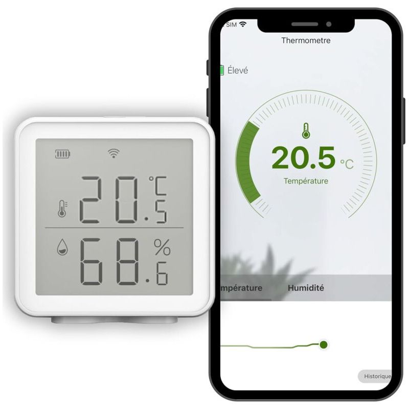 Termo, Wlan-fähiges Thermometer Und Hygrometer, Fernablesung, Löst Geräte Basierend Auf Messwerten Aus, Kompatibel Mit Alexa Und Google Home