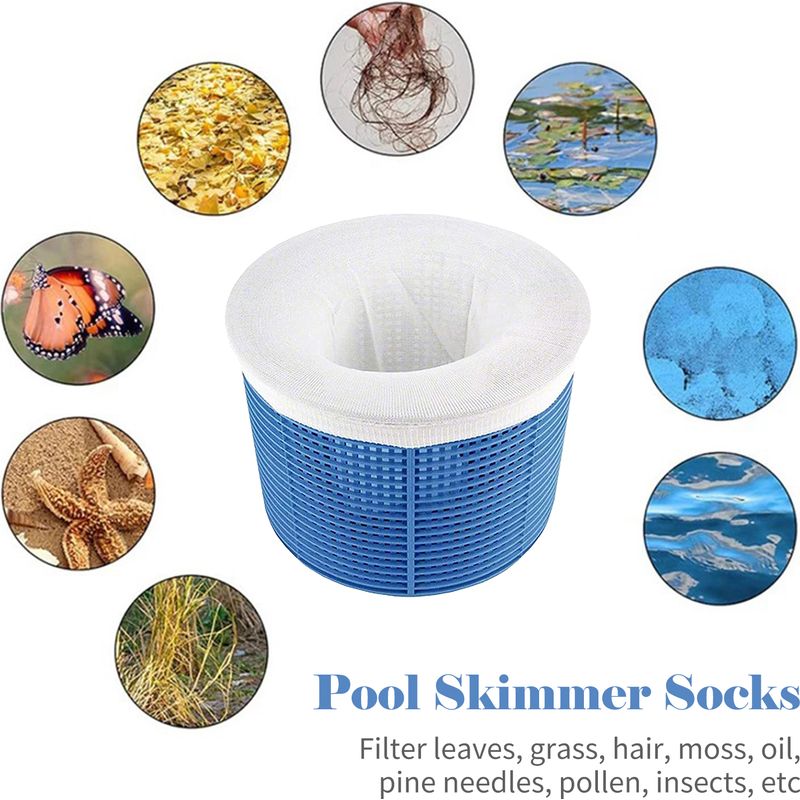 Packung Mit 15 Weißen Nylon-schwimmbadfilterbeuteln