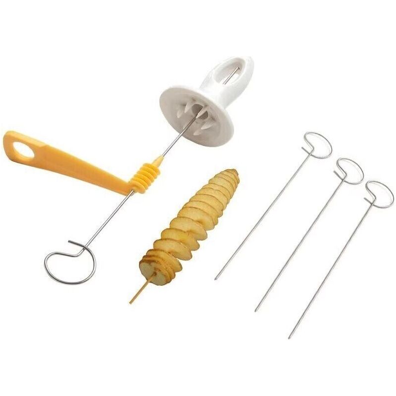 Spiral-kartoffelschneider-set Mit Ausstecher, Spiralschneider Und Zähnen, Ideal Für Grillfeste Und Partys.