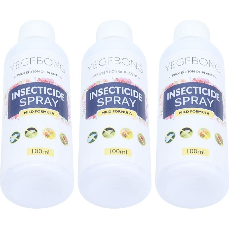Packung Mit 3 X 100 Ml Insektizidsprays Für Topfpflanzen, Abwehrmittel Gegen Spinnen Und Schädliche Insekten, Für Haus Und Garten.