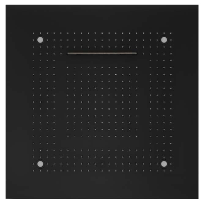 Stilform - Soho Regendusche 60x60 Led Wasserfall & Nebel Mit Einbaurahmen In Schwarz Matt