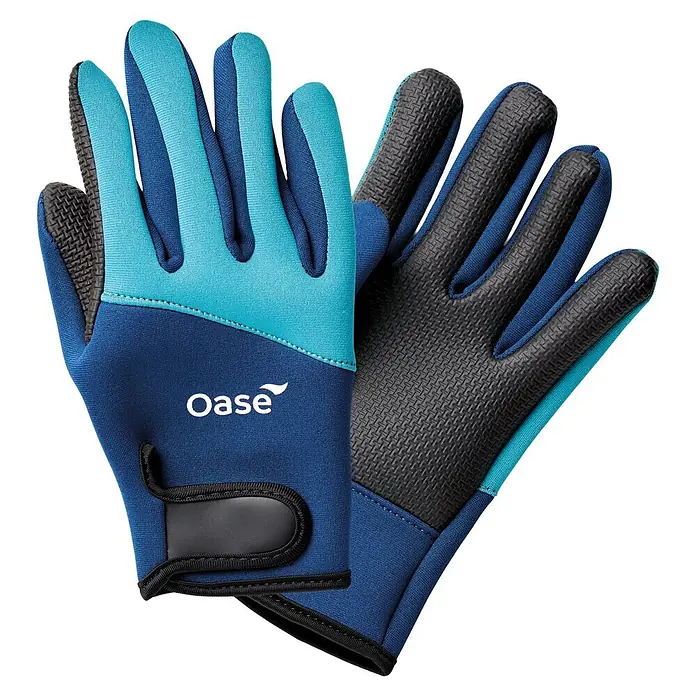 Oase Gartenhandschuhe PondGloves Teichhandschuhe (L, Blau)