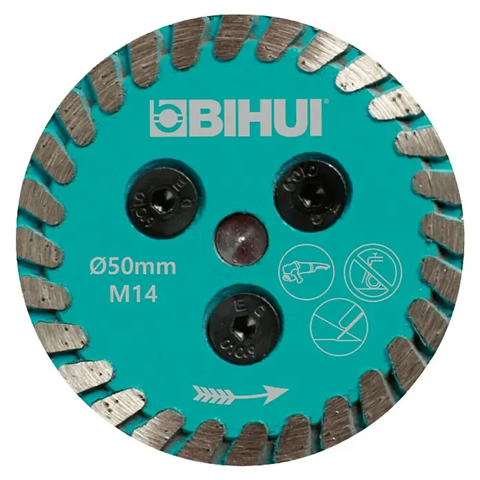 Bihui Diamant-Trennscheibe DCW50 (Durchmesser: 50 mm, M 14)