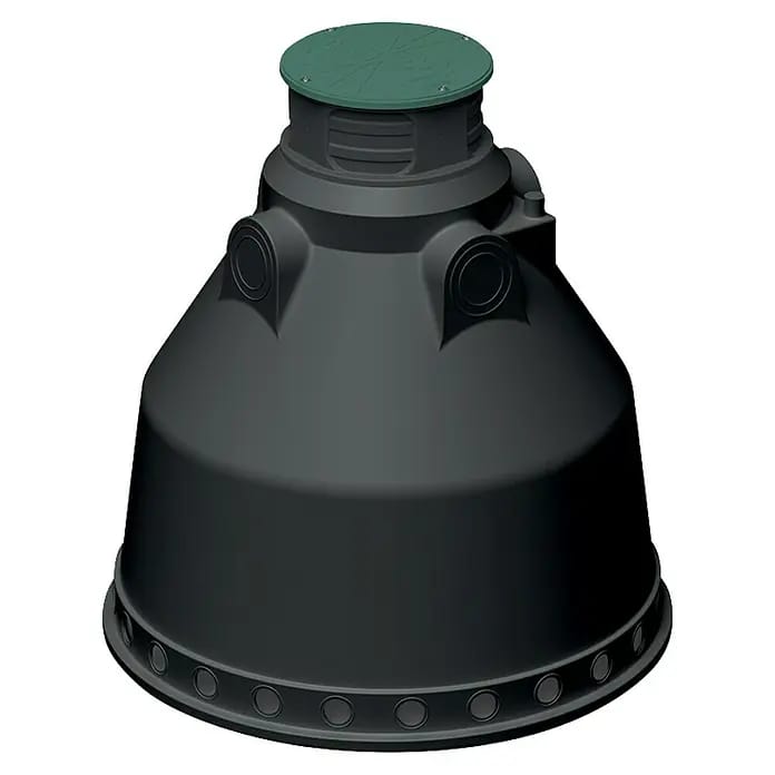 Revisionsschacht Unground 1000R-Drain (L x B x H: 140 x 140 x 125 cm, Passend für: Regenwassertank Unground)