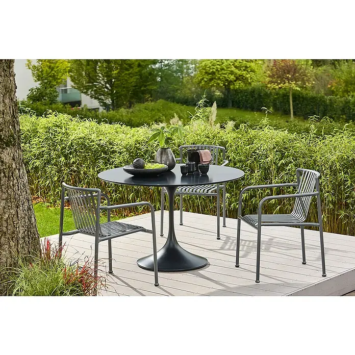 Sunfun Gartenmöbel-Set Black Series/Sarah (4 -tlg., Schwarz/Night-Grey)