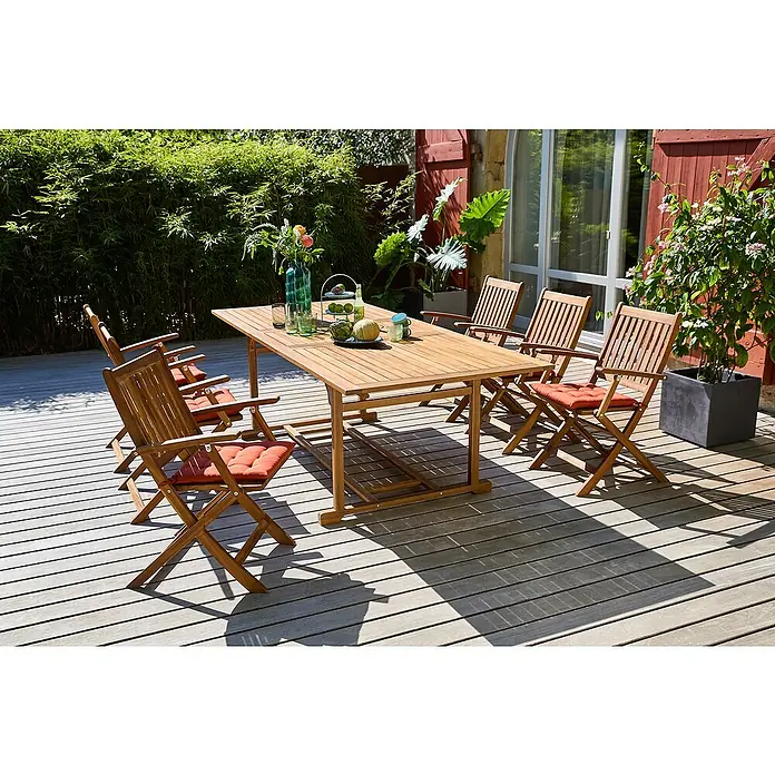 Sunfun Gartenmöbel-Set Diana (7 -tlg., Akazie)
