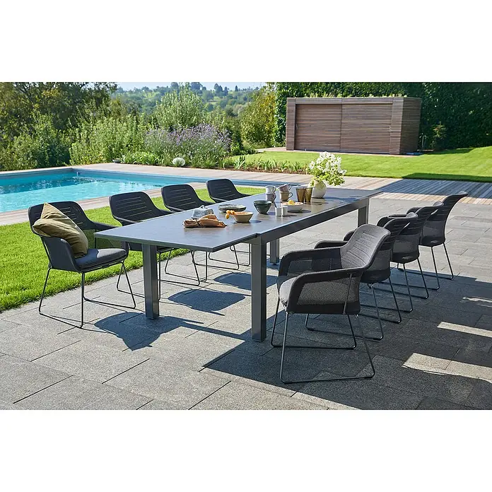 Sunfun Gartenmöbel-Set Maja (9 -tlg., Night-Grey)