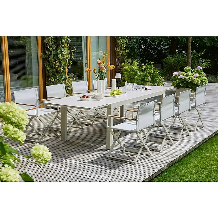 Sunfun Gartenmöbel-Set Maja/Solo (9 -tlg., Light-Greige)