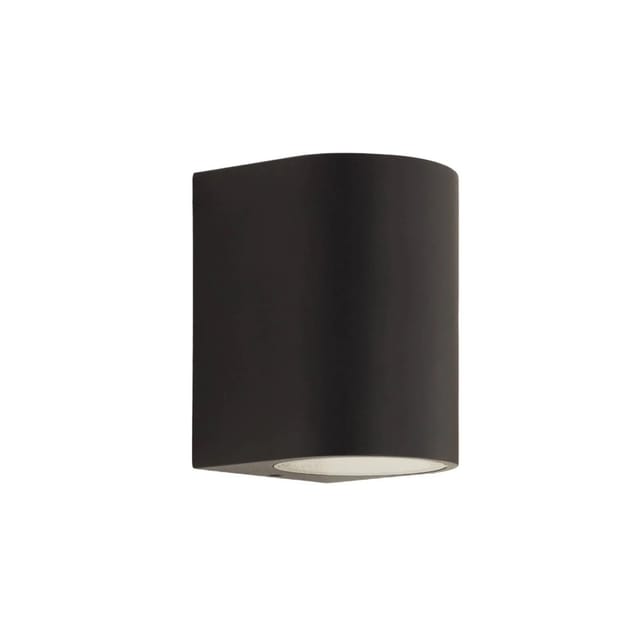 PRIOS Wandleuchte Außen Tetje 10004679 Modern in Schwarz aus Aluminium 1-flammig GU10