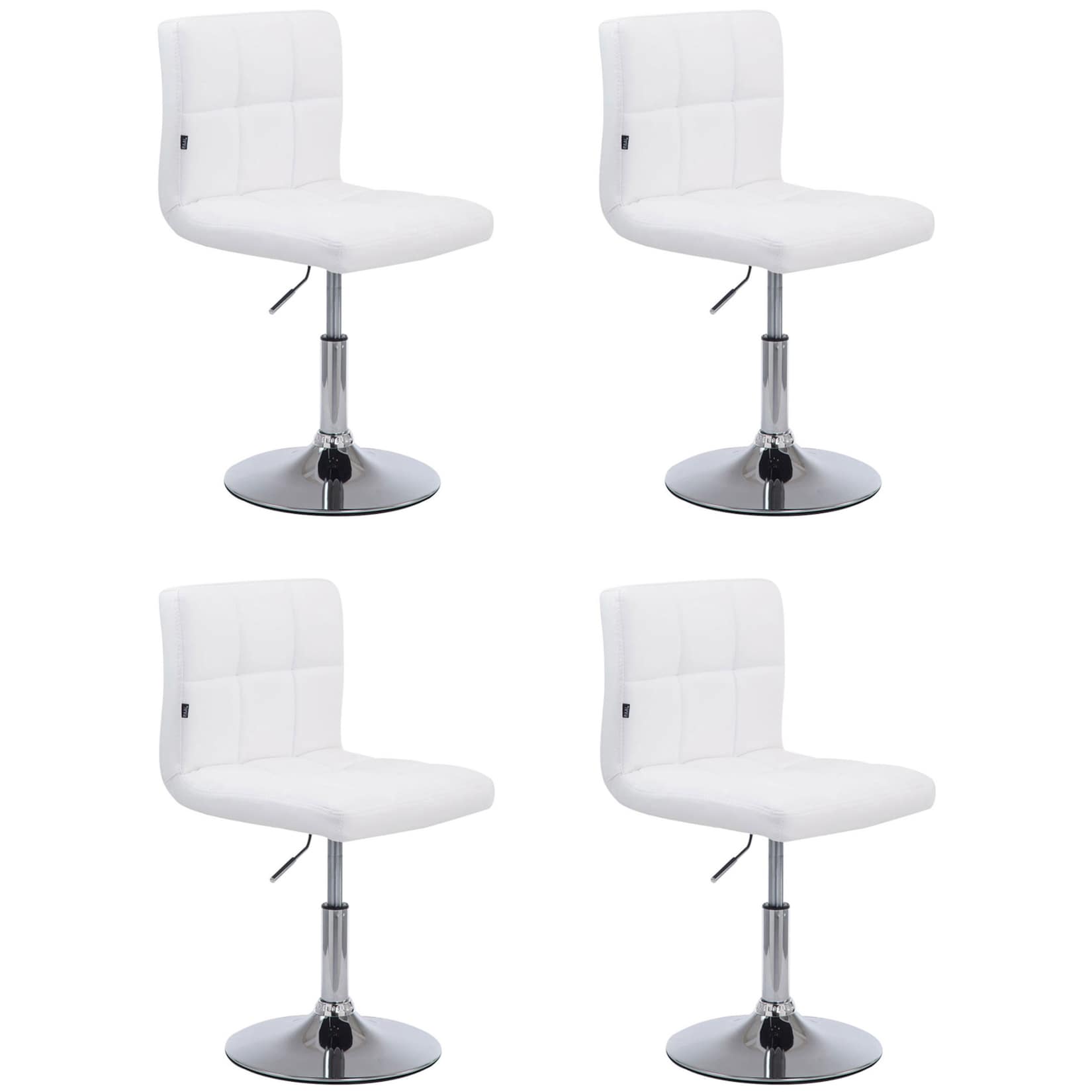 CLP 4er Set Lounger Palma V2 Kunstleder Weiß