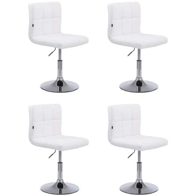 CLP 4er Set Lounger Palma V2 Kunstleder Weiß