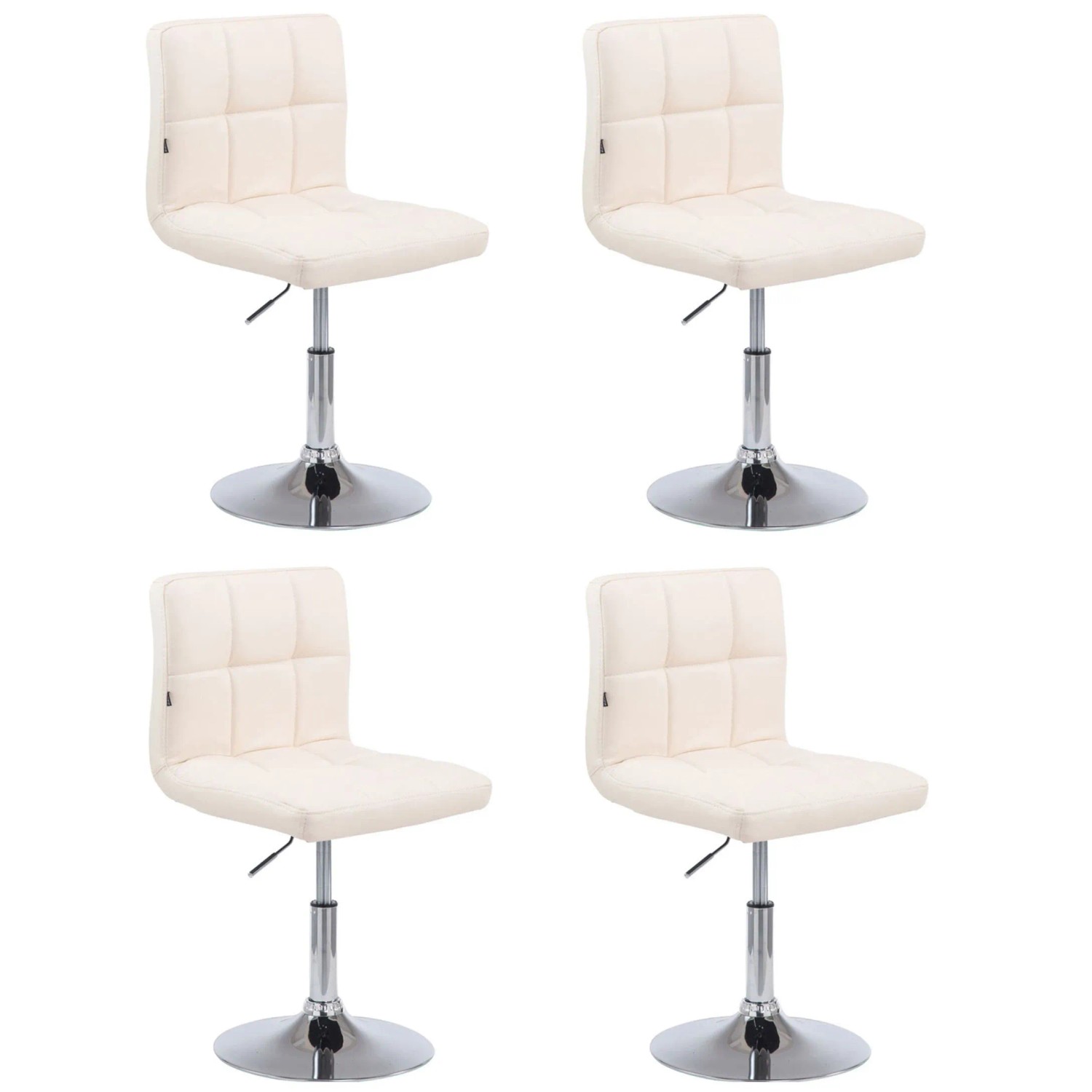 CLP 4er Set Lounger Palma V2 Kunstleder Creme