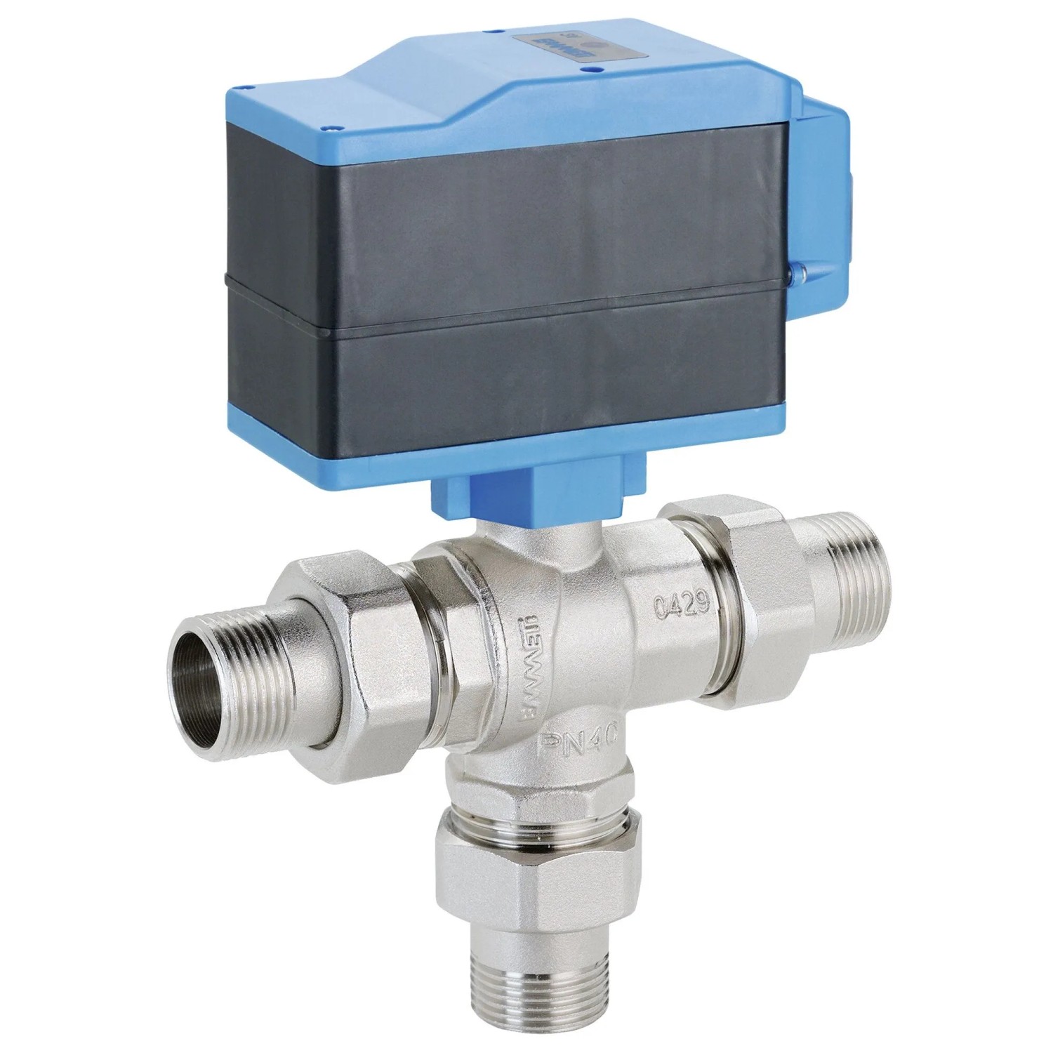 Emmeti 3-Wege-Kugelhahn Modulo Plus mit Stellmotor 230 V 31,75 mm 1 1/4 Zoll