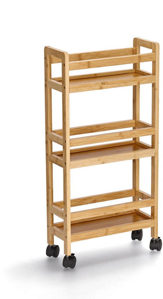 Zeller Nischen-Rollwagen Bambus/MDF naturfarben 36 x 74 x 15 cm Bild 4