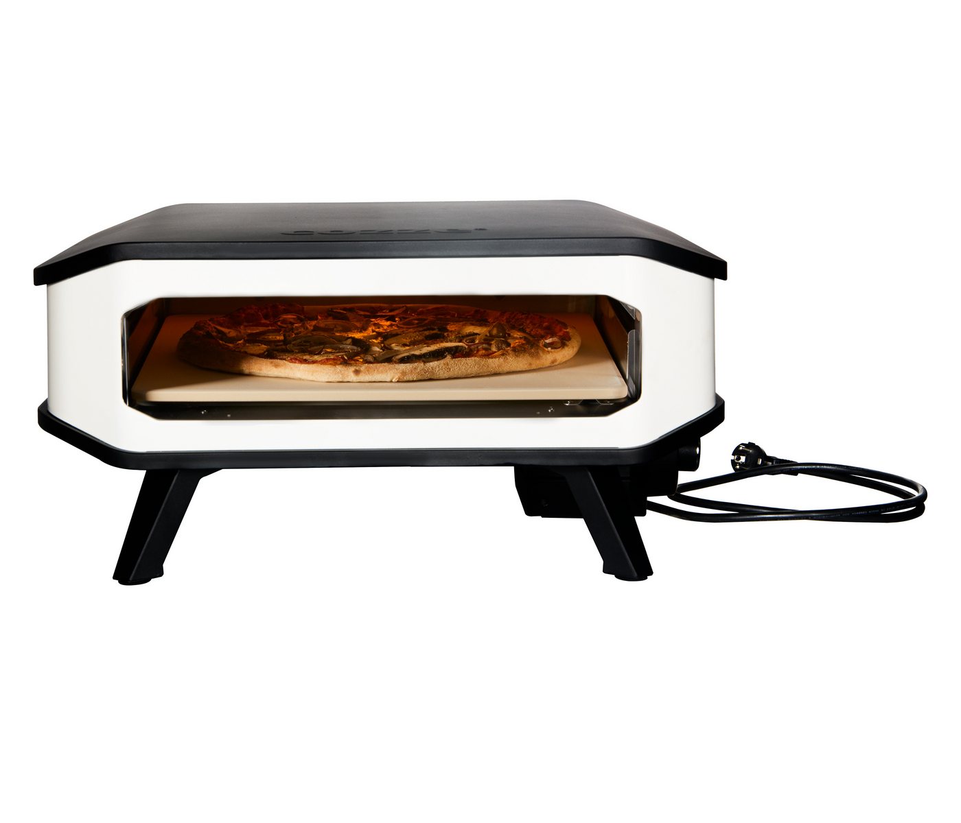 cozze ® 17" Pizzaofen für Strom mit Pizzastein & Vordertür 230 V/2200 W Bild 3