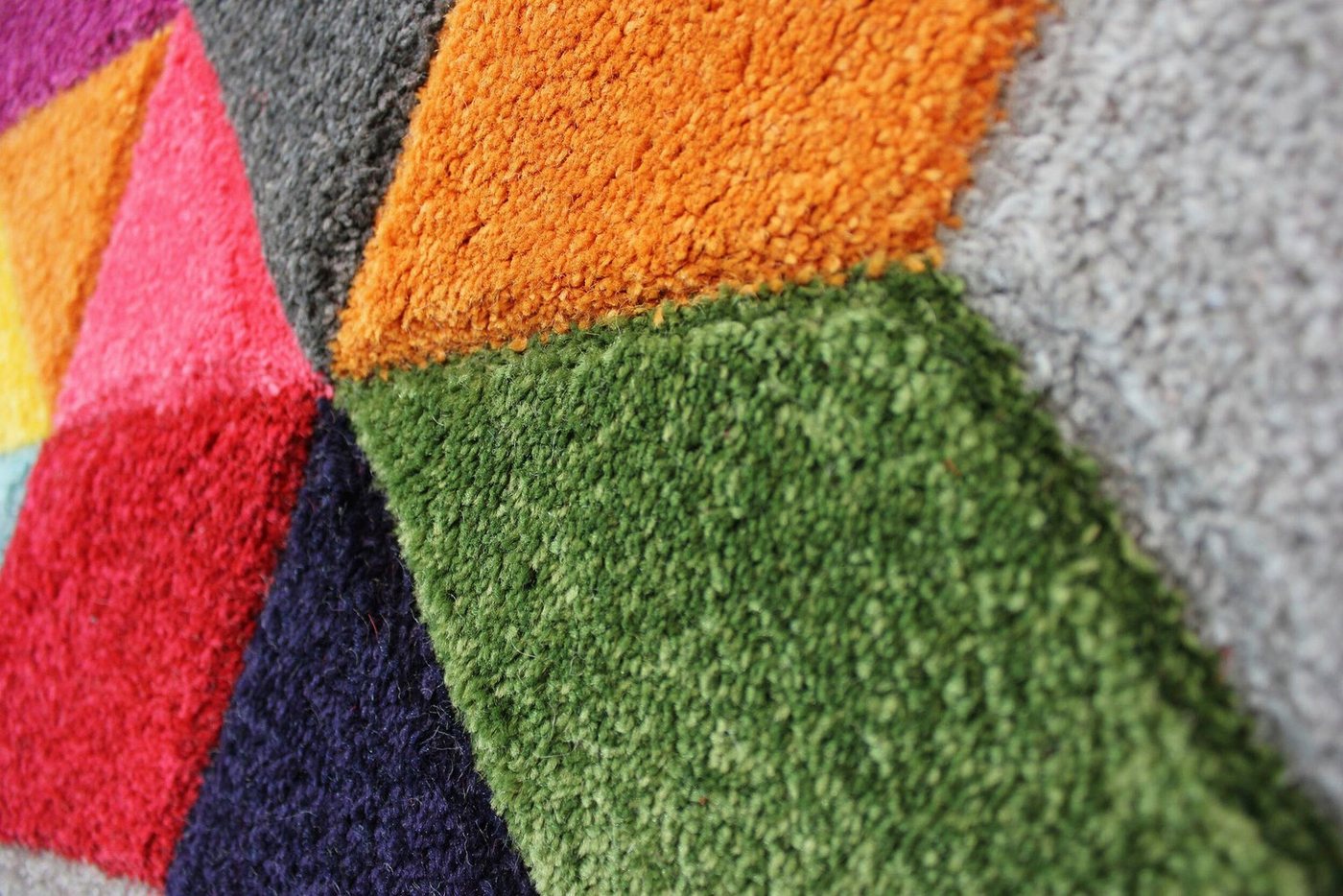 FLAIR RUGS Teppich Dynamic, rechteckig, Höhe: 10 mm, fußbodenheizungsgeeignet, Cube Muster, bunt, Wohnzimmer Bild 3