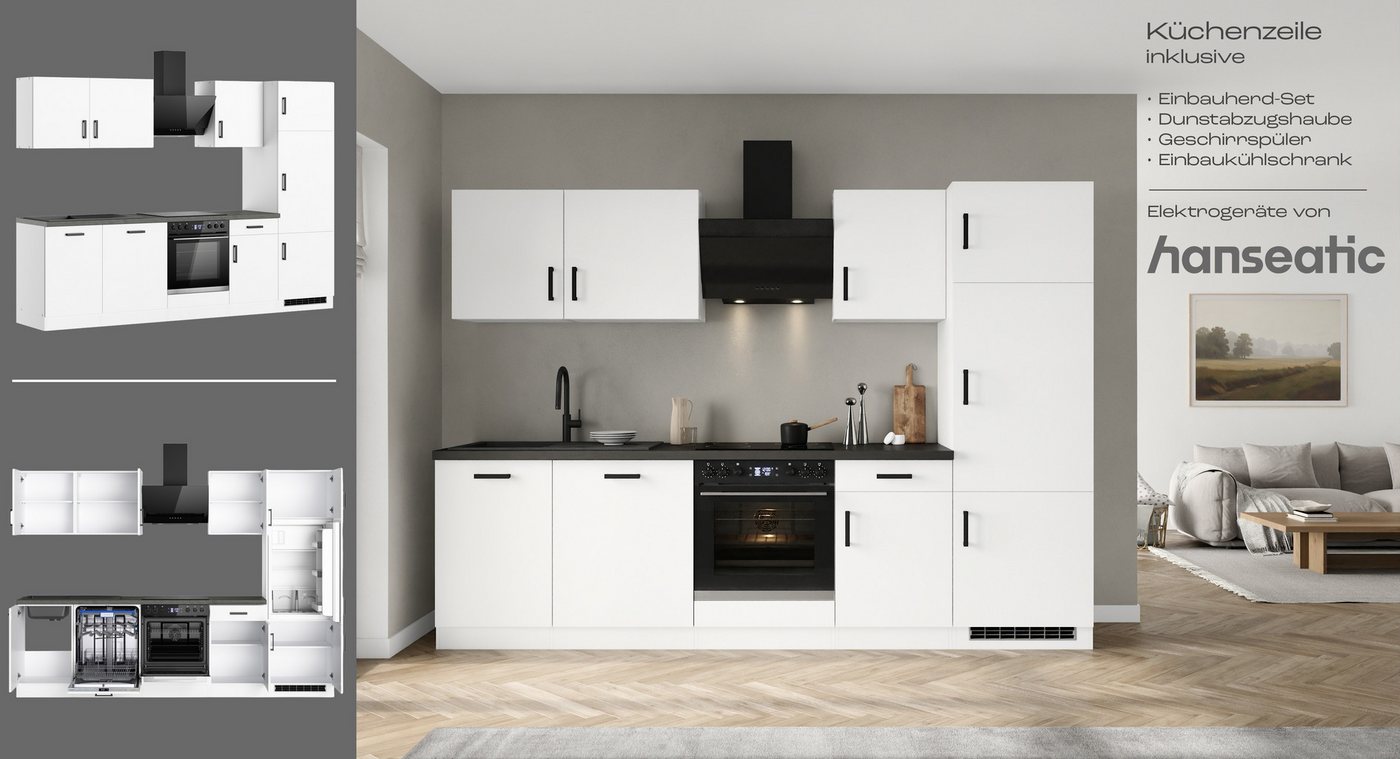 KOCHSTATION Küchenzeile KS-Toronto, Breite 280 cm, wahlweise mit HANSEATIC-E-Geräten Bild 5