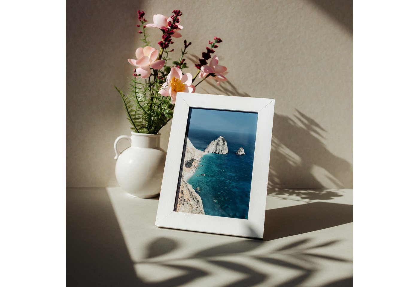 Creative Home Bilderrahmen 10x15 cm Set, Fotorahmen aus Kiefernholz Collage Wanddeko Foto Rahmen, (2 St), mit Rückwand zum Aufstellen und Aufhängen Bild 2