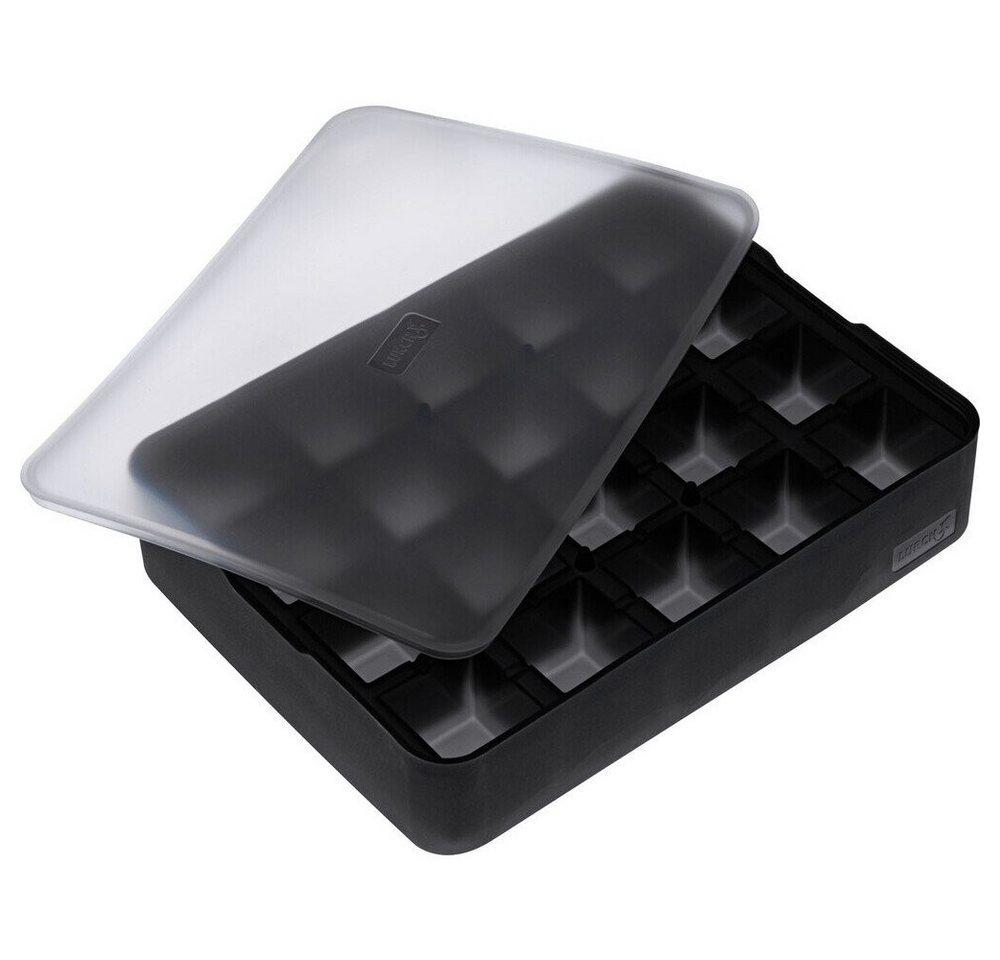 Lurch Eiswürfelform Eiswürfelform Würfel 3 cm Flexi-Form schwarz, Eiswürfelform Würfel, 20,00cm, Premium-Platin-Silikon, schwarz