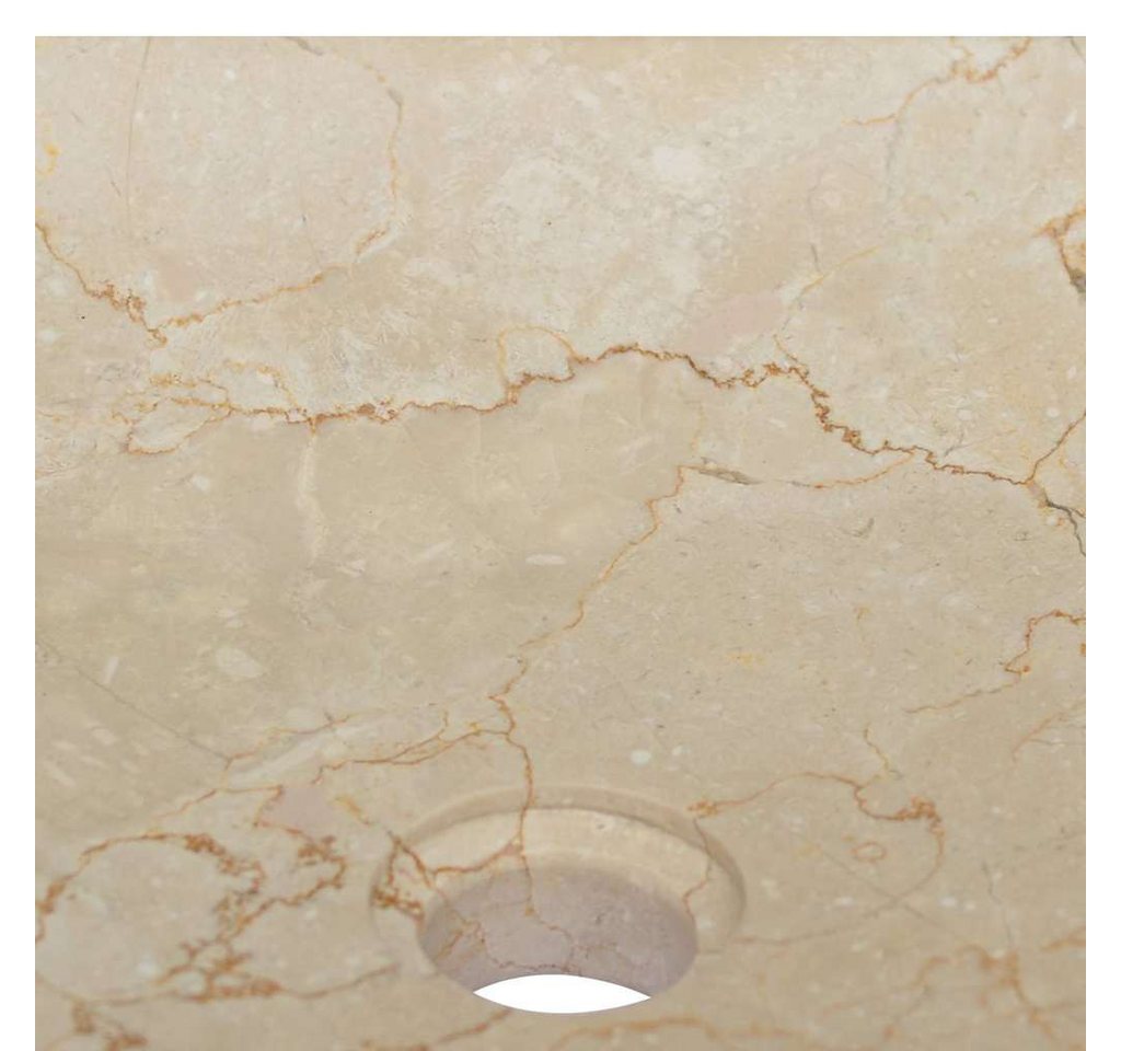 vidaXL Waschbecken Waschbecken Creme 40x40x10 cm Marmor Bild 5