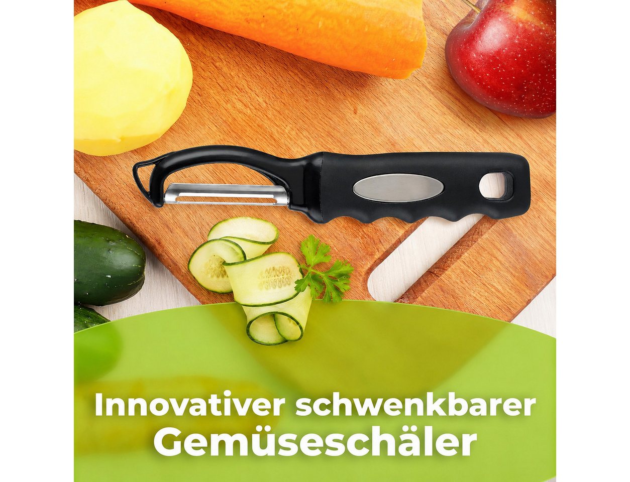 Forrlite Sparschäler Sparschäler Profi Pendelklinge für Kartoffeln, Spargel, Obst & Gemüse, (Sparschäler 2er Set Edelstahl Y- & I-Form Gemüseschäler für Obst Gemüse Kartoffeln) Bild 2