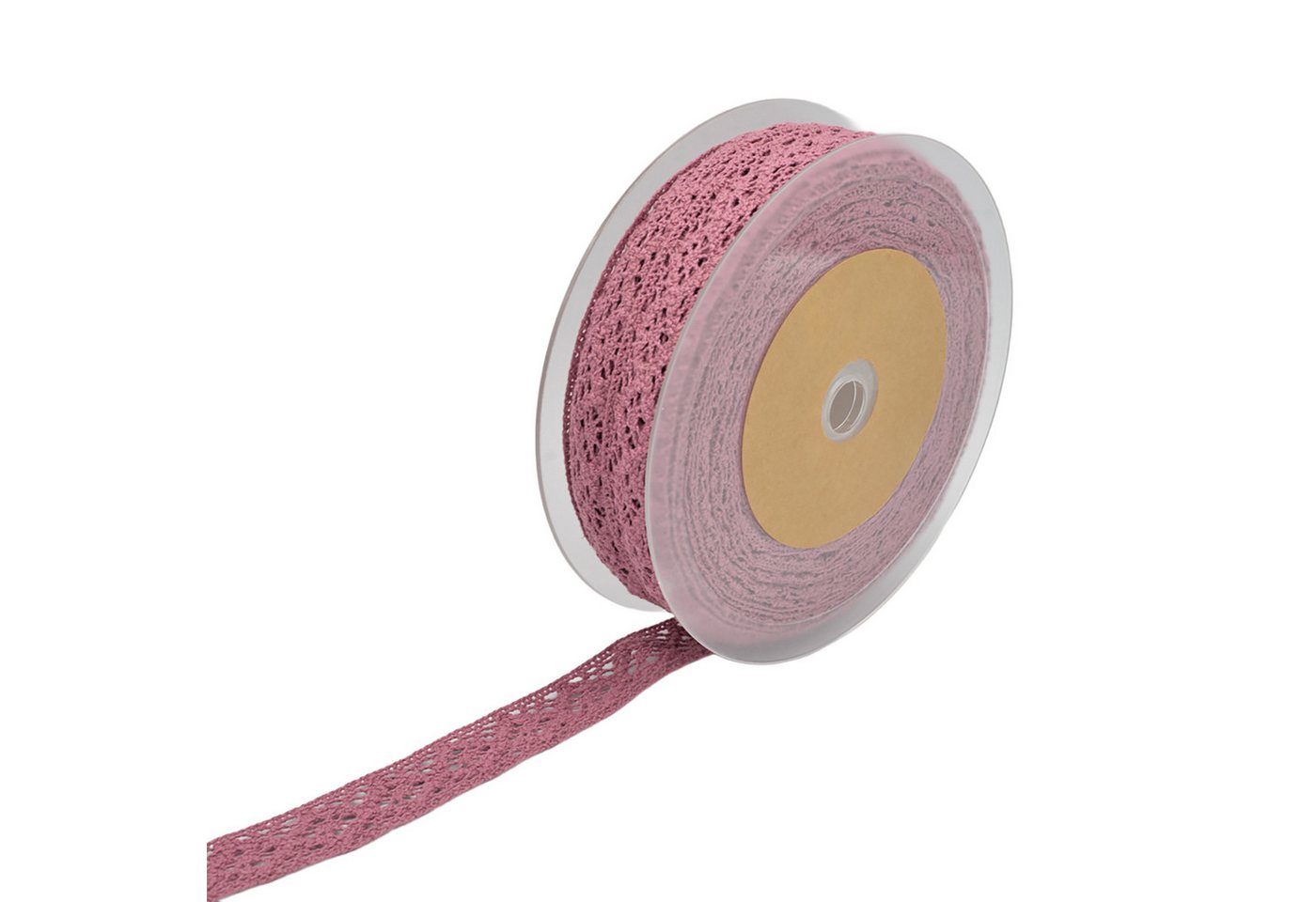 maDDma Spitzenband Baumwollspitze 3m x 20mm Zierband Häkelborte Klöppelspitze Dekospitze, mauve Bild 5