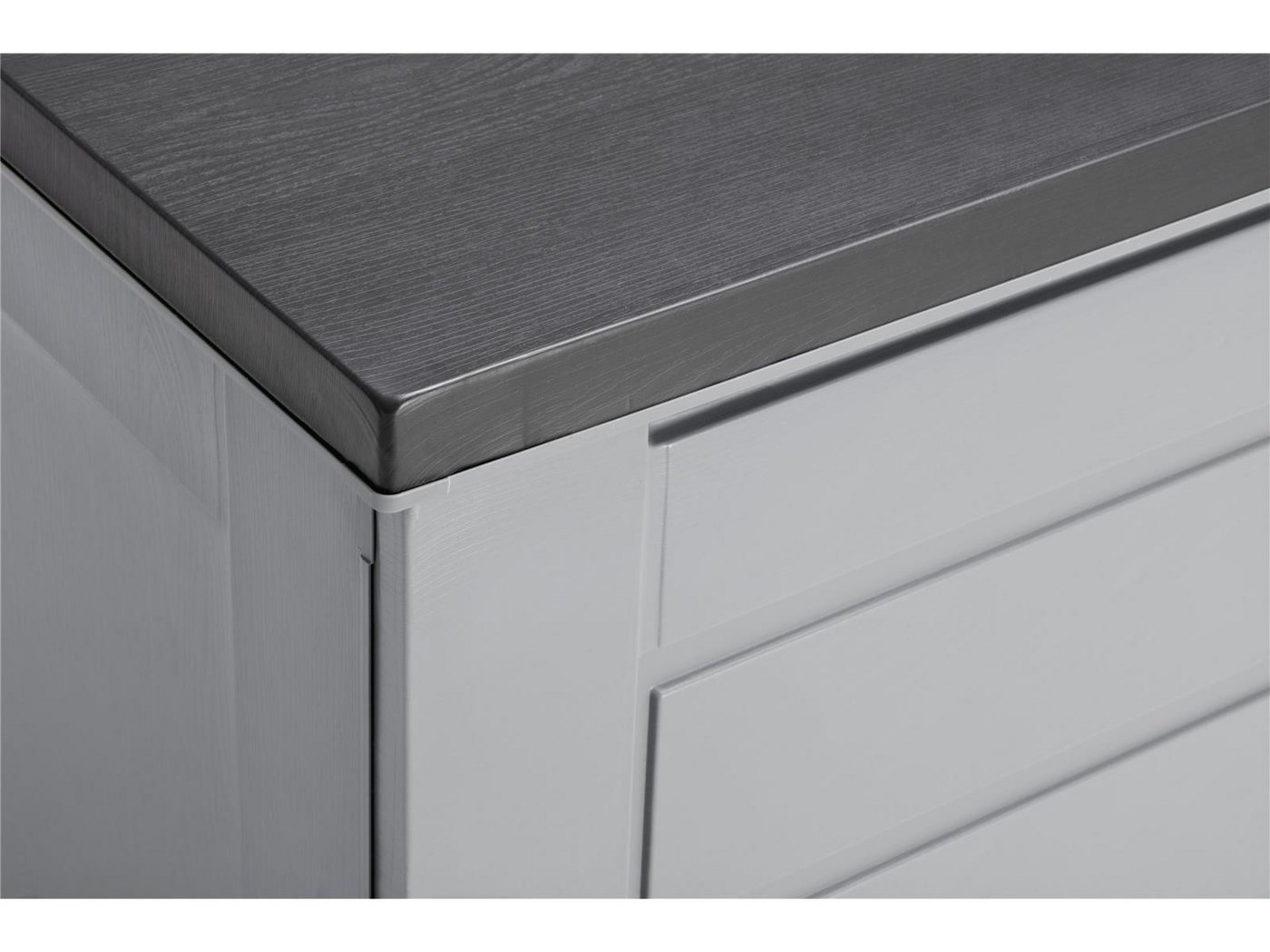 bellavista - Home&Garden® Auflagenbox Kissenbox Aik 680 Liter Auflagenbox grau abschließbar