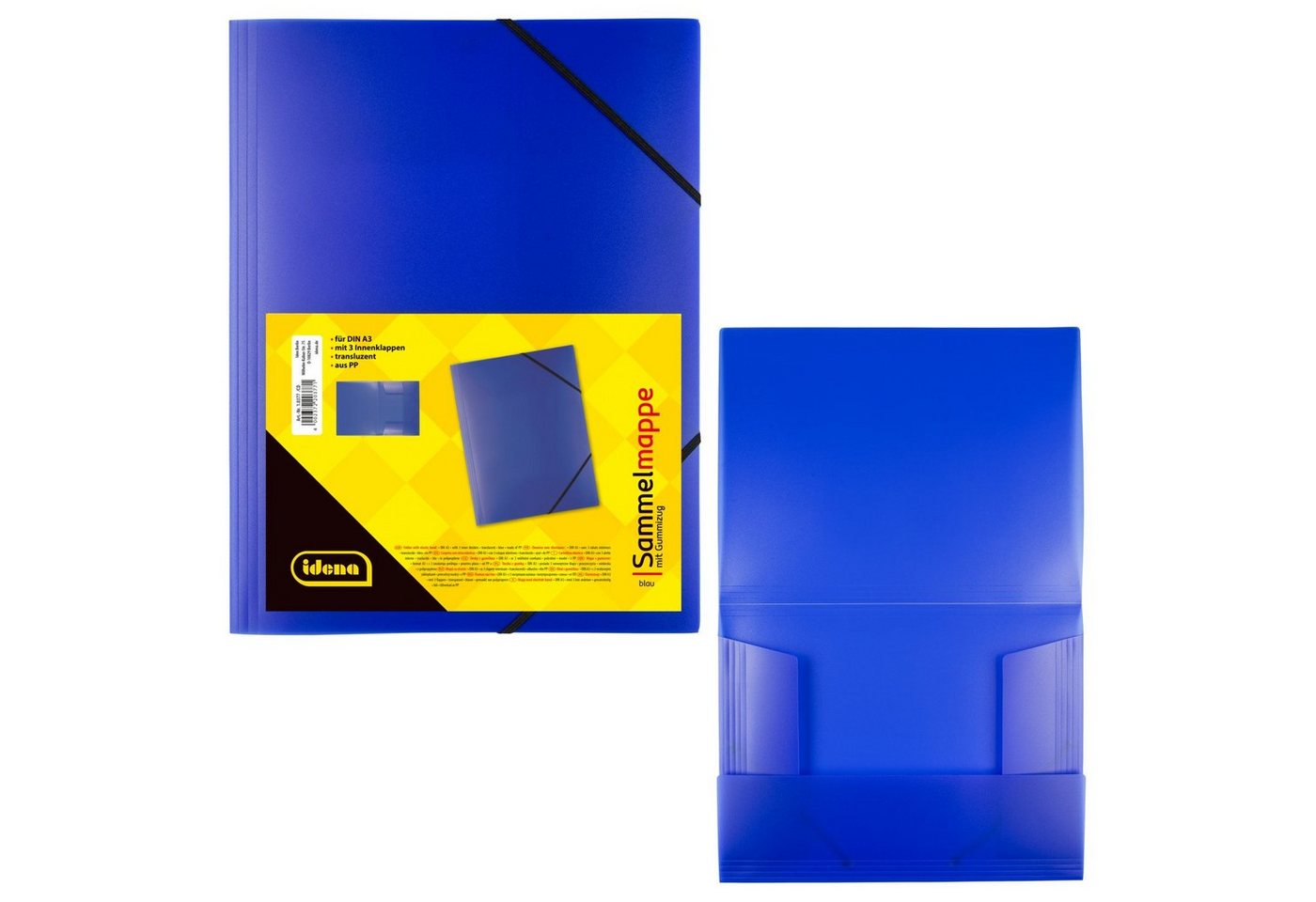 Idena Hefter Idena 10377 - Sammelmappe mit Gummizug für DIN A3, aus Polypropylen
